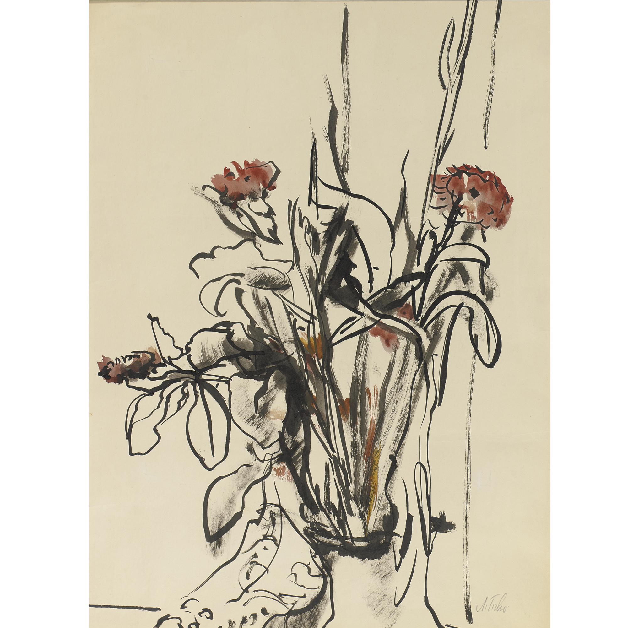 Anna Ticho - Untitled (Flowers In A Vase)