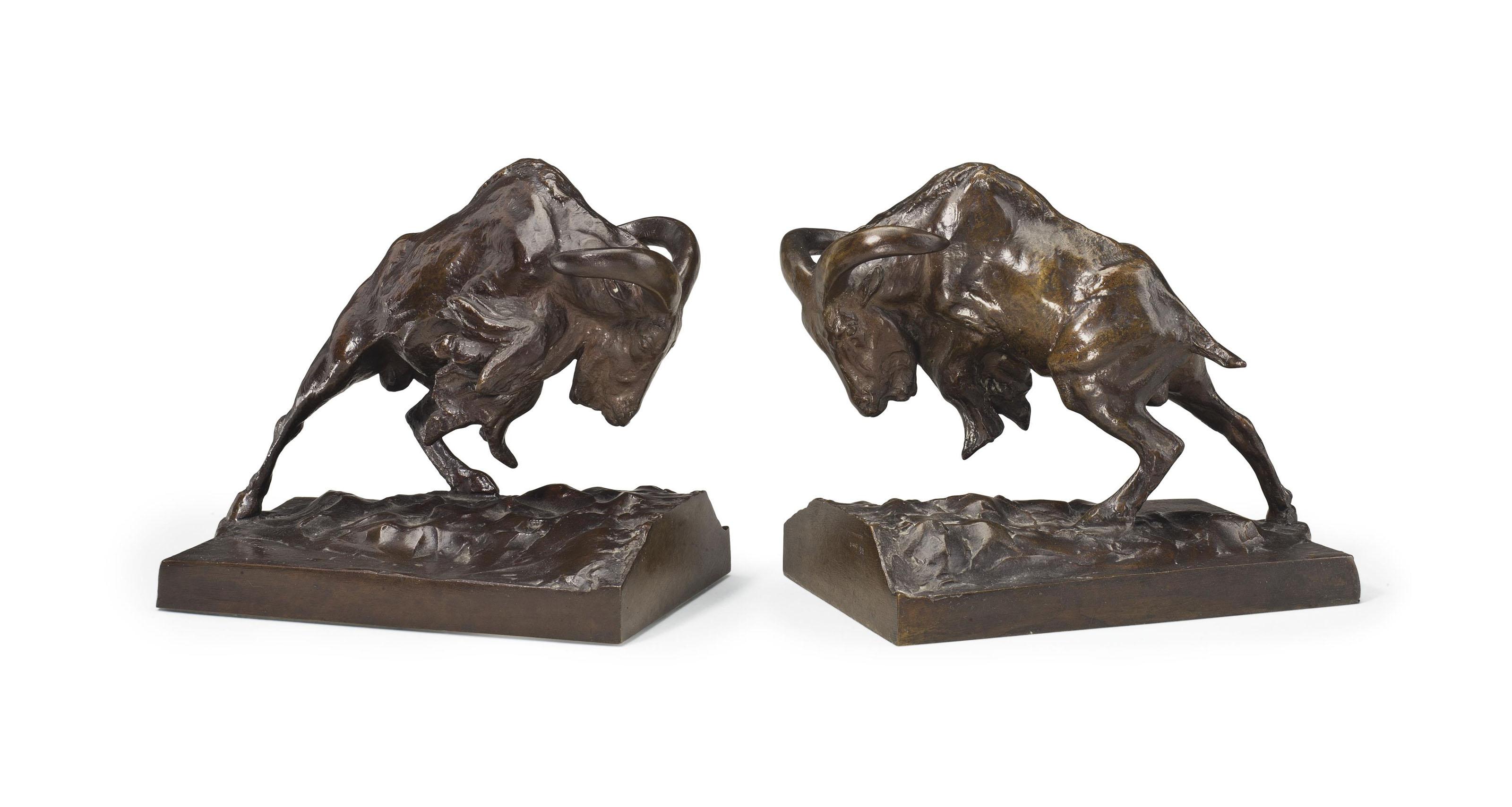 Anna Vaughn Hyatt Huntington - Charging Mountain Goats