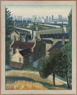 Anne E. Christopherson - Roofs and holly trees, The Point, Greenwich; Woodbridge town hall; and Rooftops, Hyde Vale