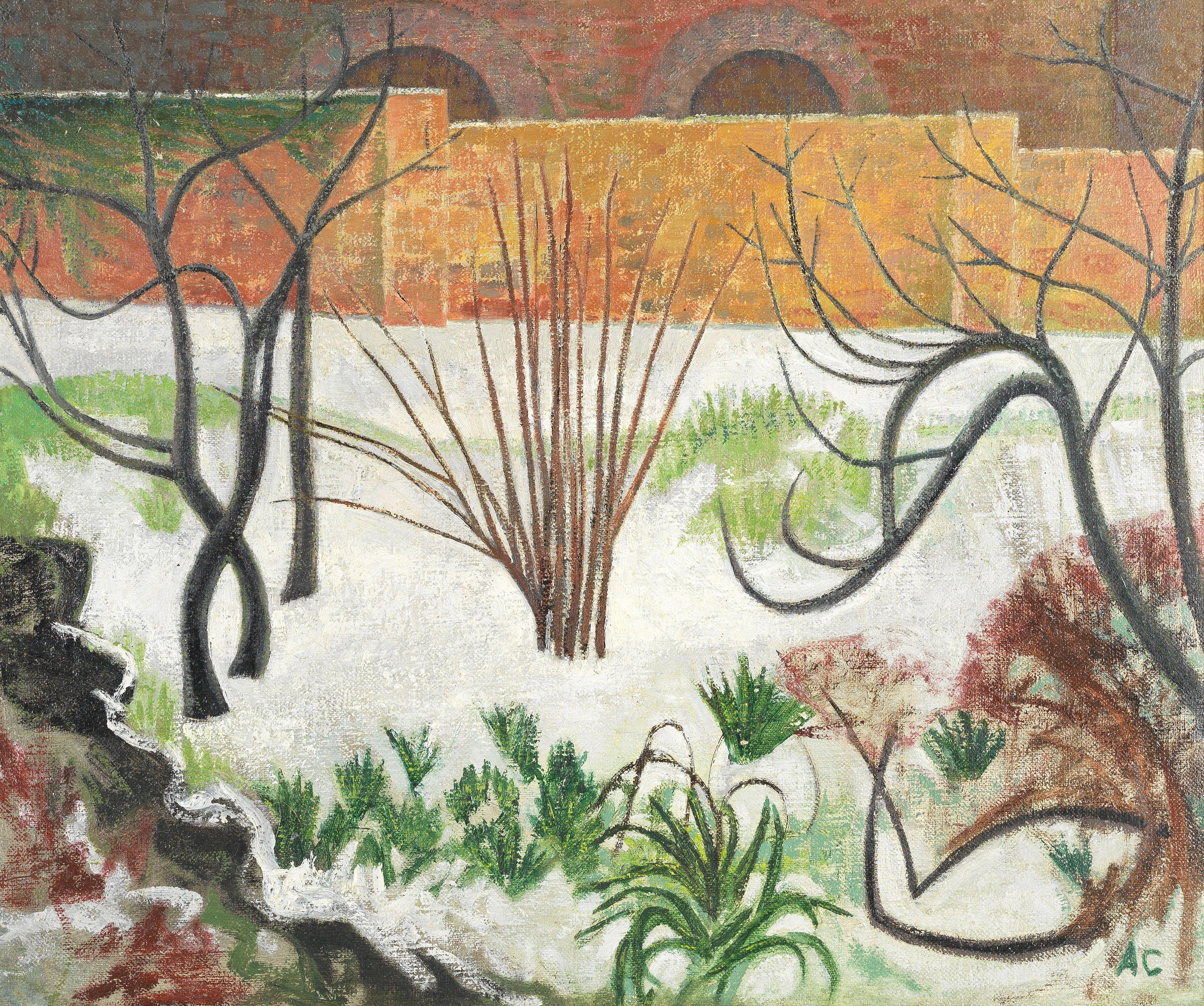 Anne E. Christopherson - Snowy Bank with Fig Trees (Greenwich)