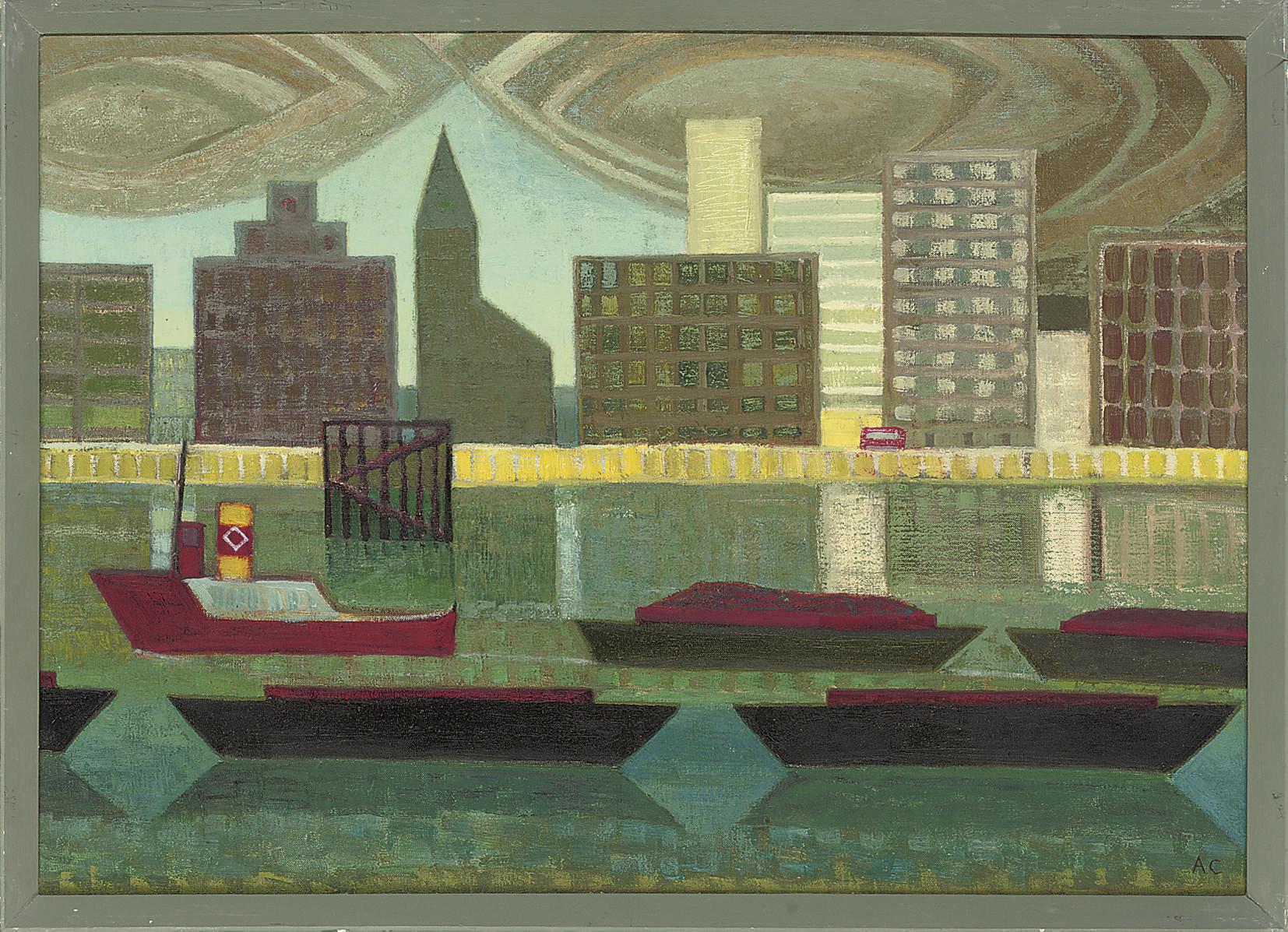 Anne E. Christopherson - The Embankment; and Canal and warehouses
