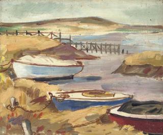 Anne Estelle Rice - Moored boats