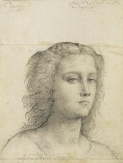 Anne-Francois-Louis Janmot - Etude de tête pour le plafond de l\'Hôtel de Ville de Lyon