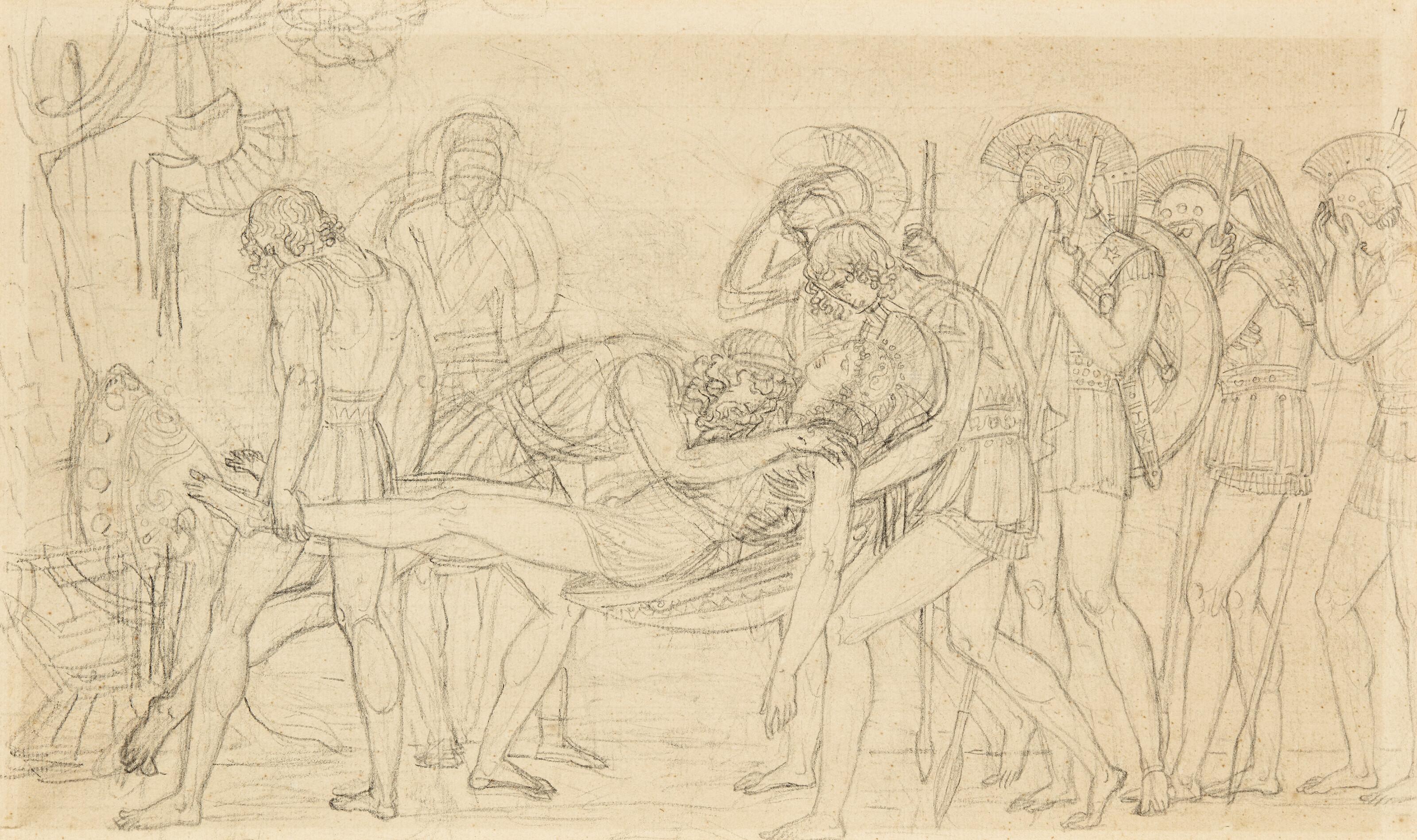 Anne-Louis Girodet De Roucy-Trioson - Le Corps De Lausus Rapporté À Son Père, L\'Énéide, Livre X