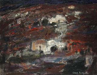 Anne Redpath OBE RSA ARA LLD ARWS ROI RBA - Cave Dwellings, Canary Islands