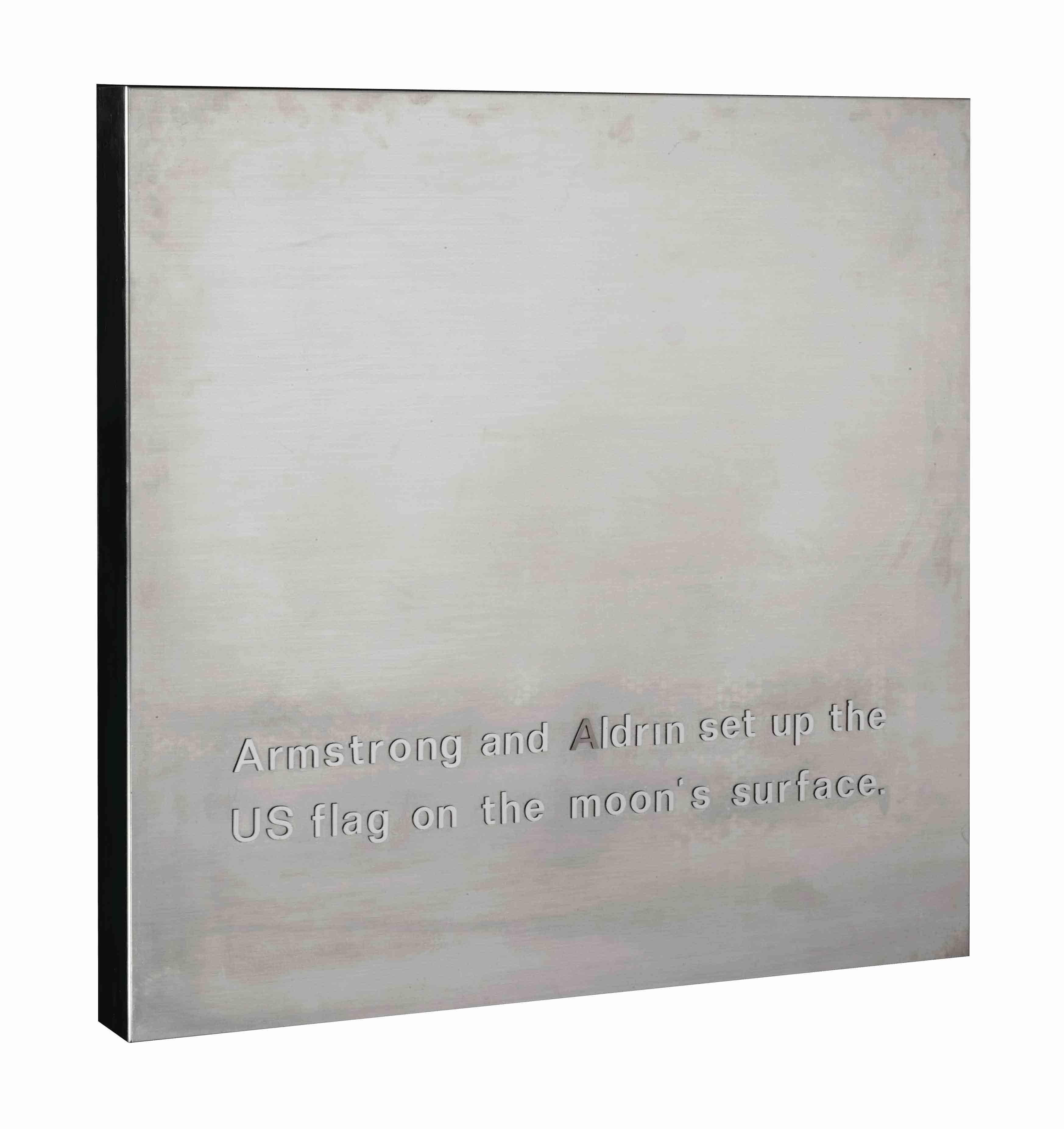 Annette Buechler - Armstrong and Aldrin set up the US flag on the moon\'s surface.