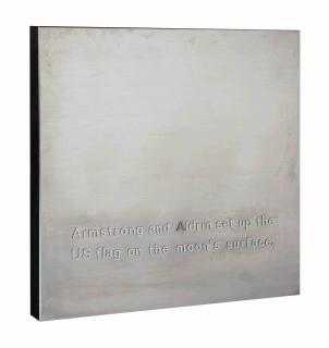 Annette Buechler - Armstrong and Aldrin set up the US flag on the moon\'s surface.