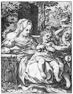 Annibale Carracci - Die Madonna mit der Schwalbe.