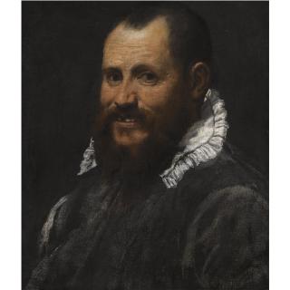 Annibale Carracci - Portrait Of A Man, Bust Length, In A White Collar