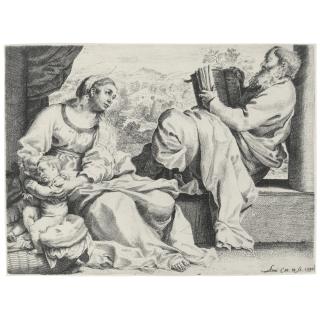 Annibale Carracci - The Holy Family With Saint John The Baptist (Bartsch 11)