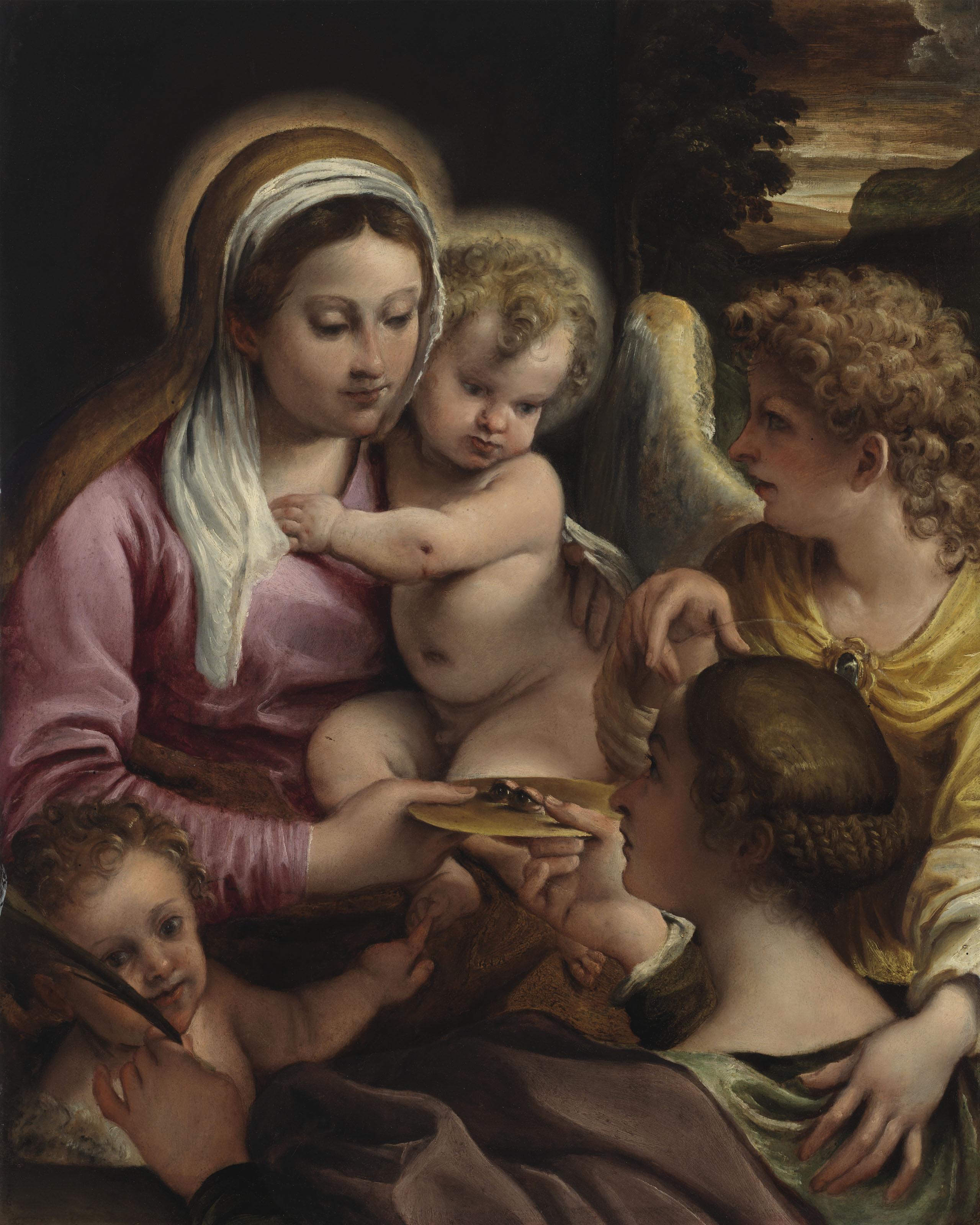 Annibale Carracci - The Madonna And Child With Saint Lucy And The Young Saint John The Baptist