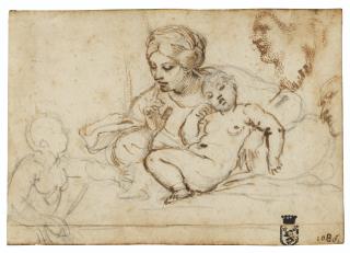Annibale Carracci - The Madonna and Sleeping Child with the Infant Baptist (‘Il Silenzio’)