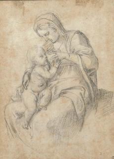 Annibale Carracci - The Madonna suckling the infant Christ
