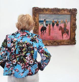 Annie Cabigting - Riders On A Beach, A Passing Grey Garden At Fundacion Bayeler