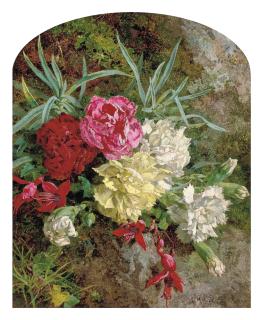 Annie Feray Mutrie - Carnations and fuschias