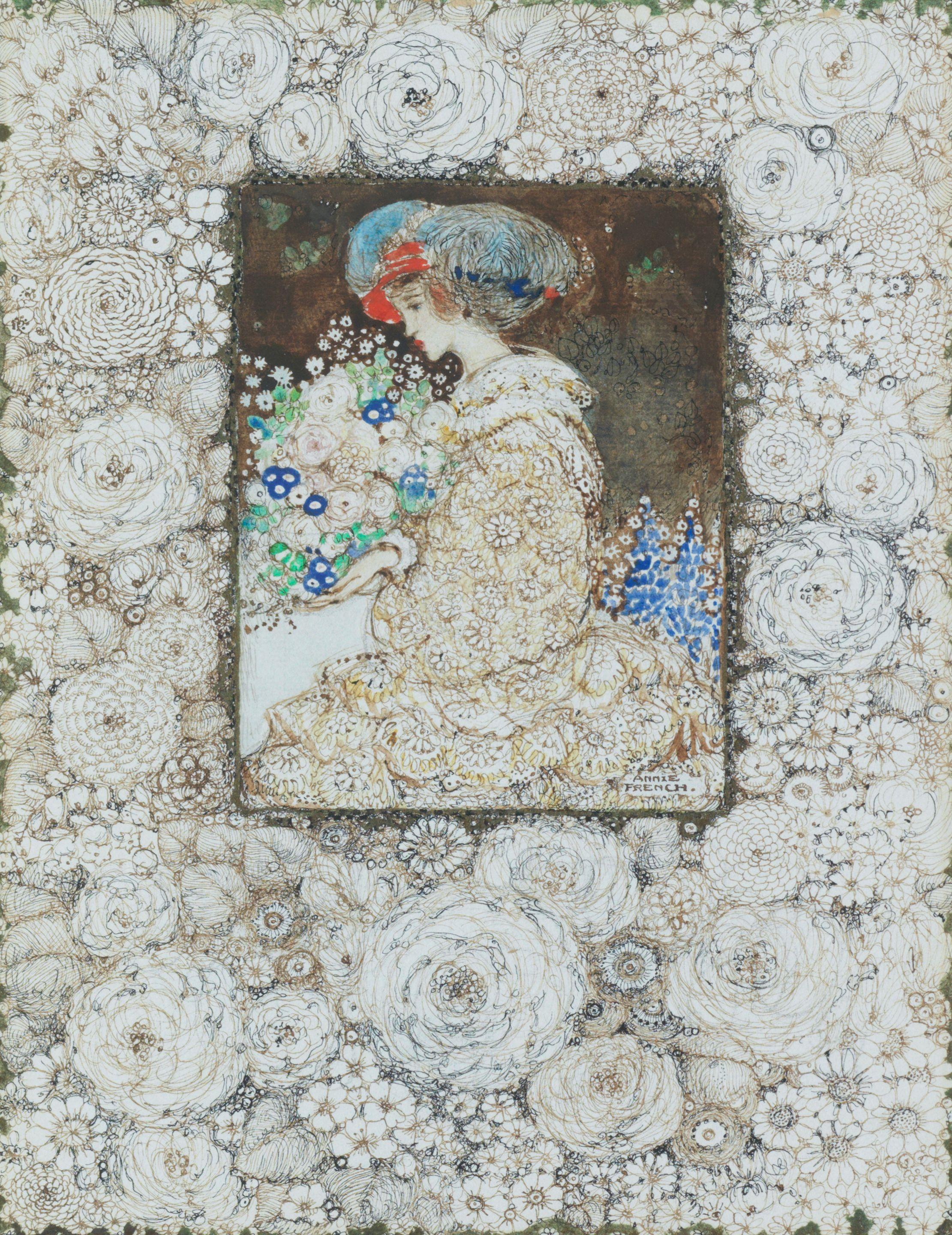 Annie French - Friendship blossoms best beside the wishing well