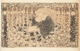 Annie French - Reading amongst the foxgloves