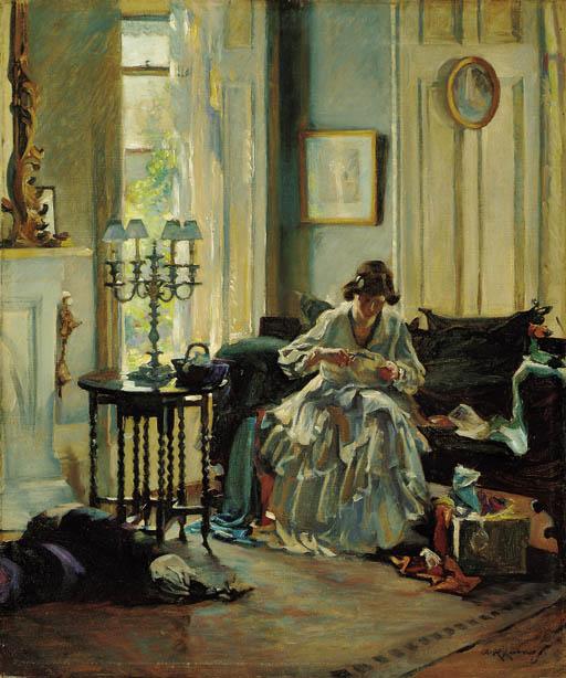 Annie Rose Laing - Lady sewing