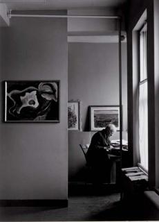 Ansel Adams - Alfred Stieglitz at his Desk at an American Place, c. 1939