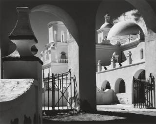 Ansel Adams - Arches, North Court, San Xavier del Bac, Tucson, Arizona, 1968