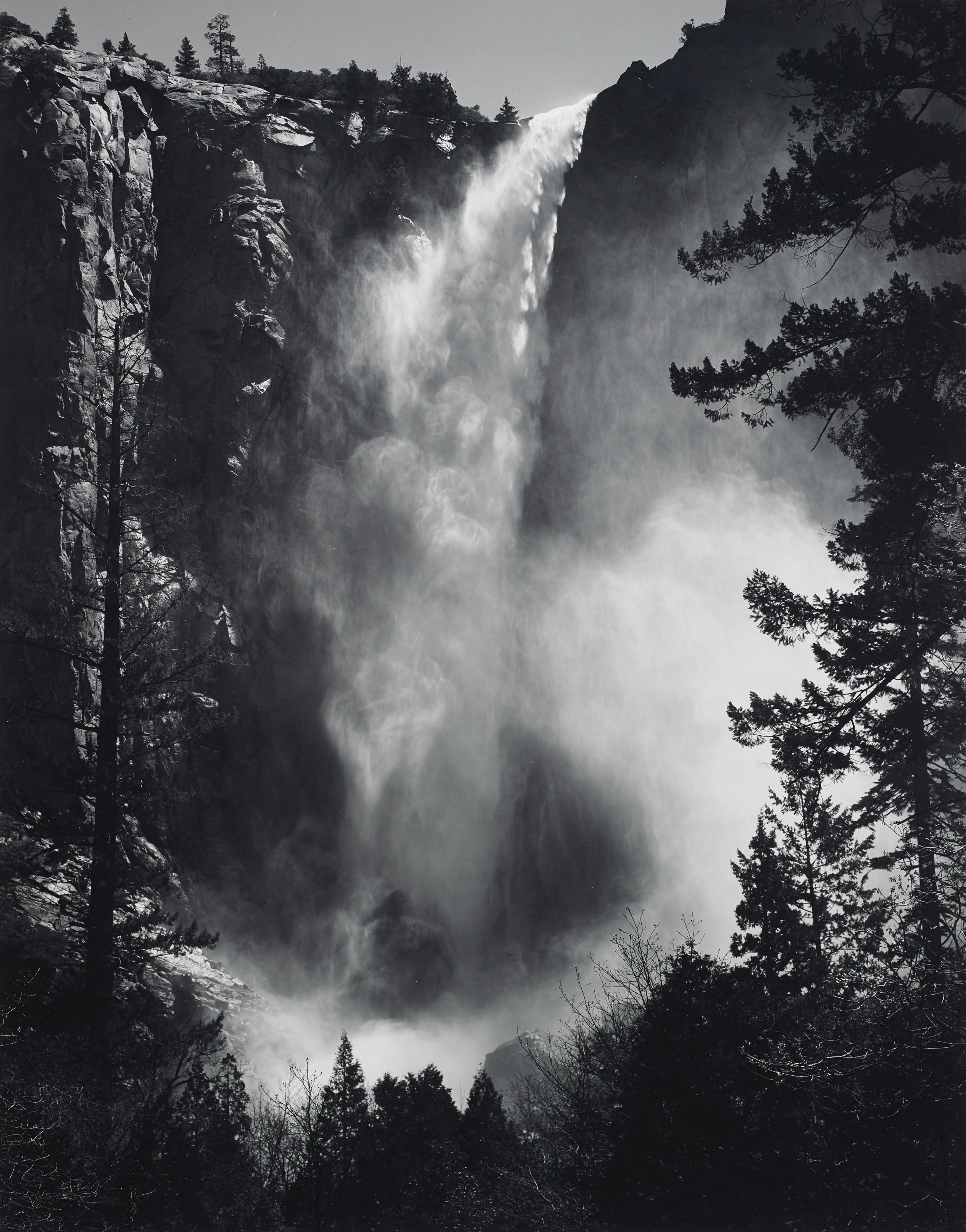 Ansel Adams - Bridal Veil Fall, Yosemite Valley, C. 1936