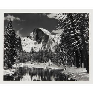 Ansel Adams - Half Dome, Merced River, Winter, Yosemite National Park, California