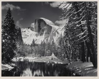 Ansel Adams - Half Dome, Merced River, Winter, Yosemite Valley