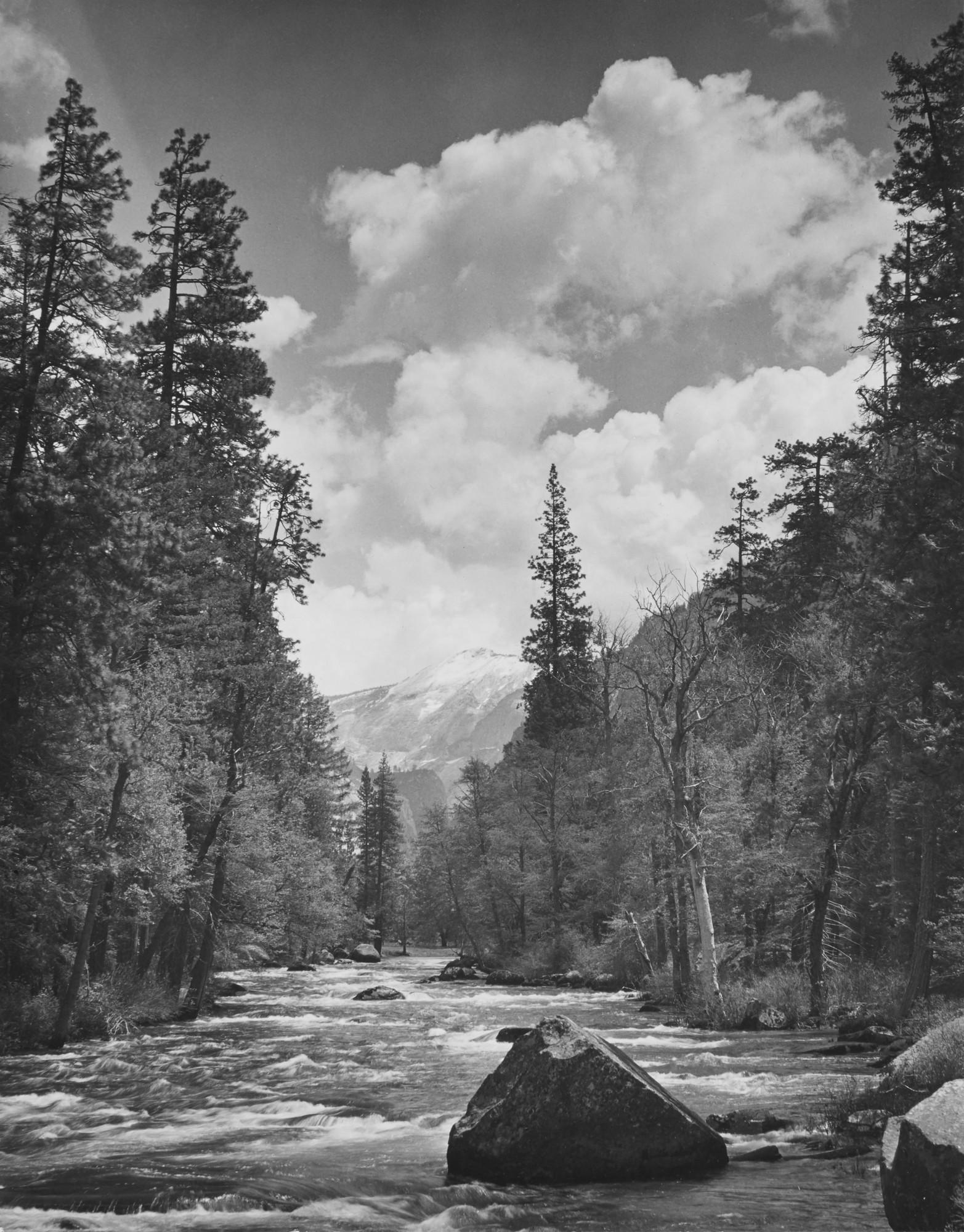 Ansel Adams - \'Merced River, Clouds Rest\'