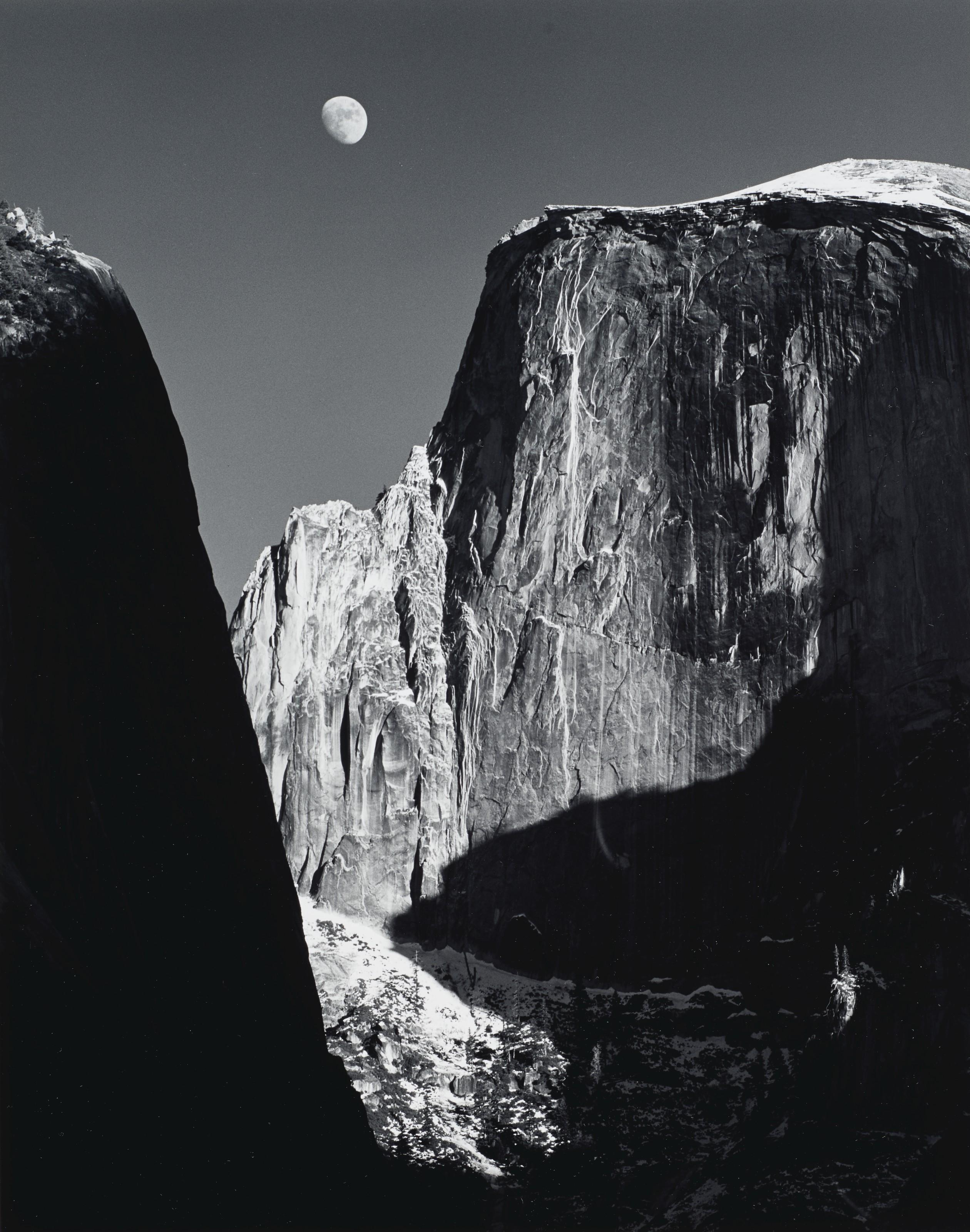 Ansel Adams - Moon And Half Dome, Yosemite National Park, California, 1960