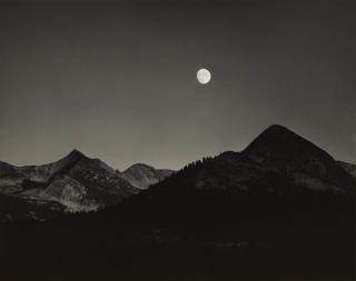 Ansel Adams - Moonrise from Glacier Point, Yosemite National Park, California