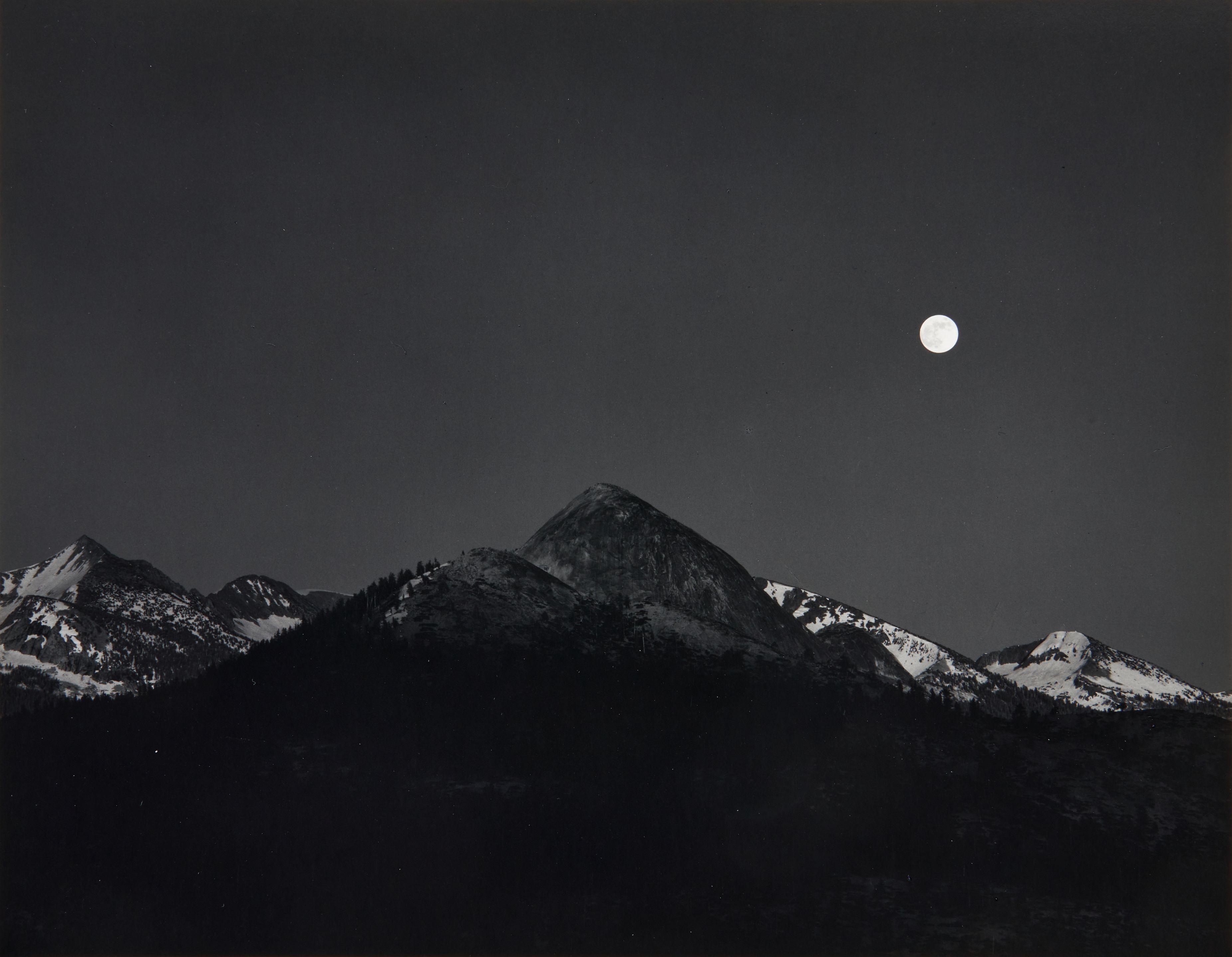 Ansel Adams - Moonrise from Glacier Point, Yosemite National Park, California