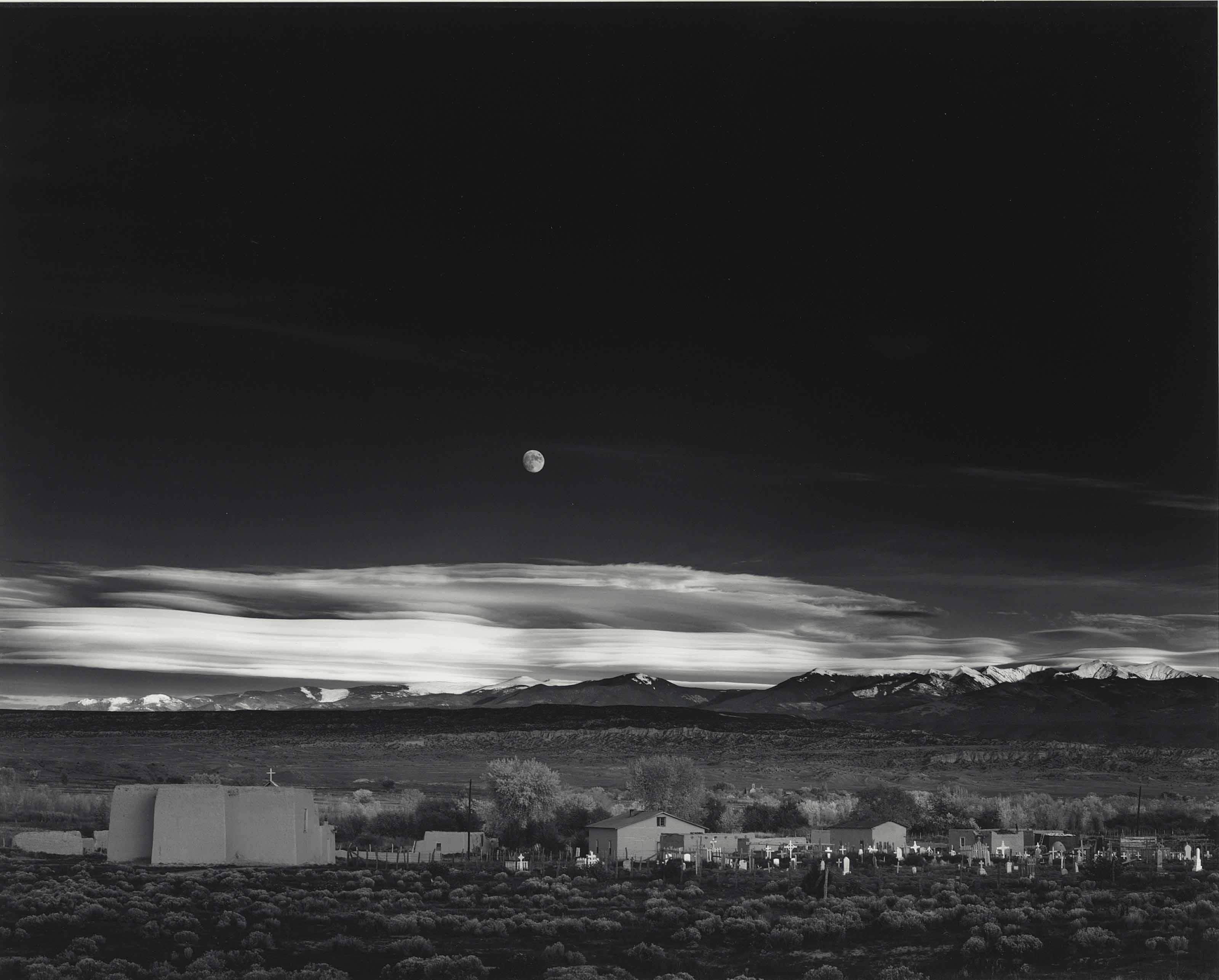 Ansel Adams - Moonrise, Hernandez, Northern New Mexico, 1941