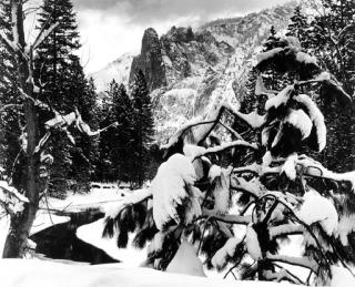 Ansel Adams - Sentinel Rock, Winter Dusk, Yosemite National Park, California