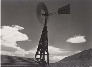 Ansel Adams - Windmill Spinning (Aermotor) Owens Valley, near Independence, CAL
