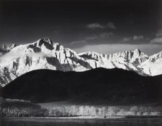 Ansel Adams - Winter Sunrise, Sierra Nevada from Lone Pine, California