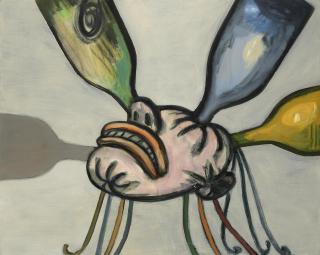 Ansel Krut - Head with Bottles