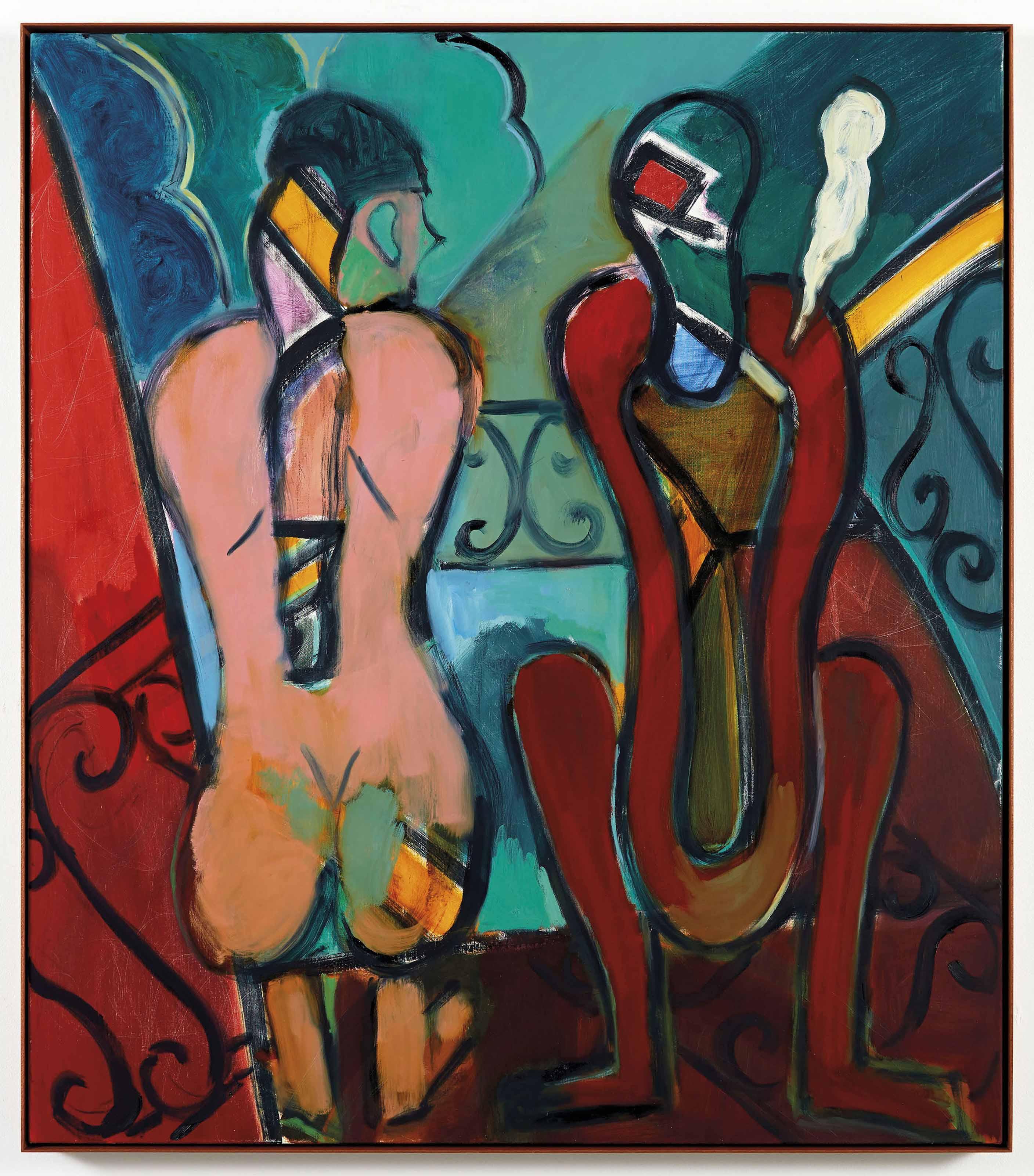 Ansel Krut - Smokers on a Balcony