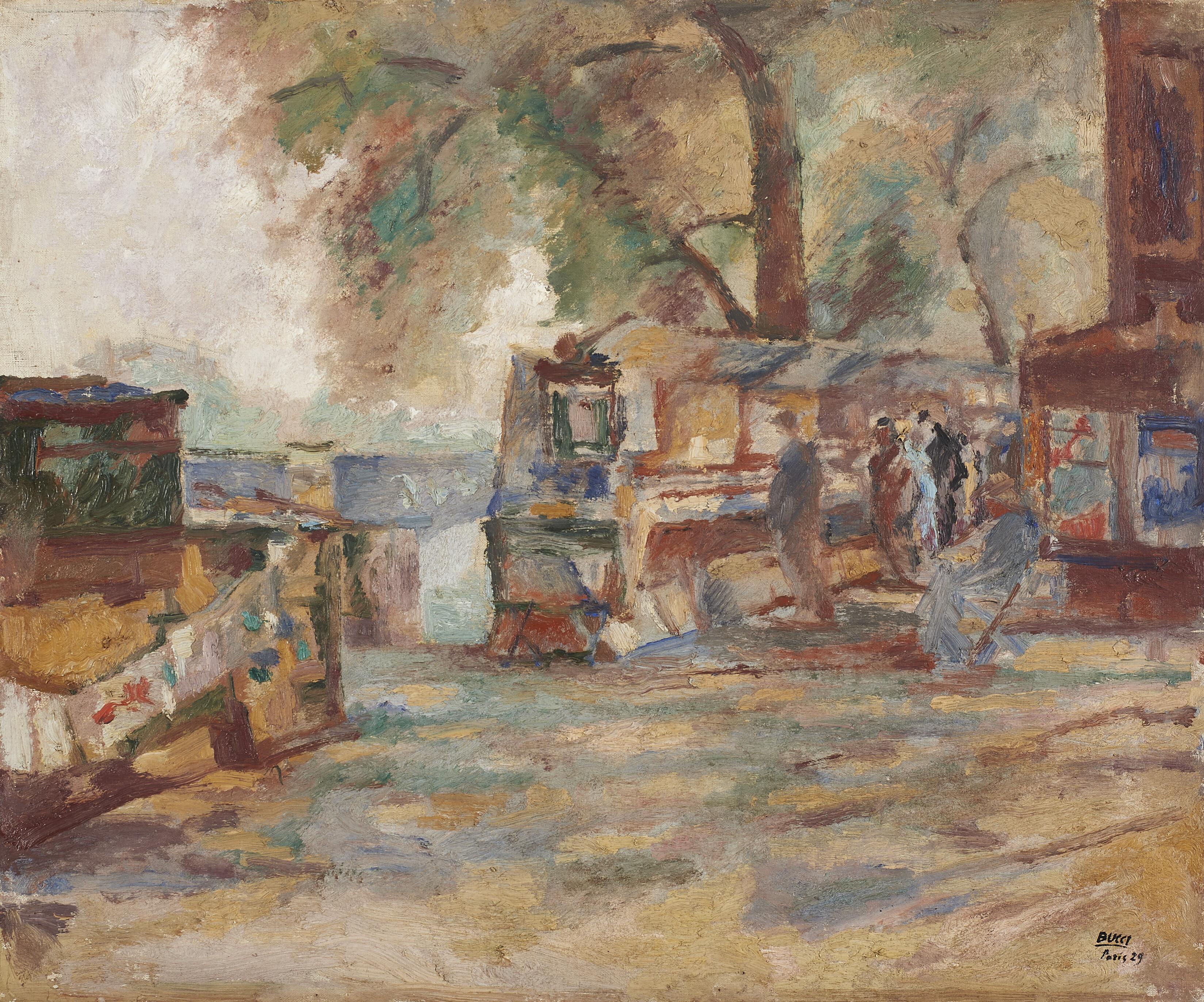 Anselmo Bucci - Bouquinistes Quai Voltaire