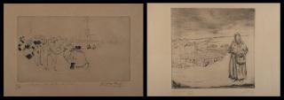 Anselmo Bucci - Lotto composto da due incisioni a puntasecca: