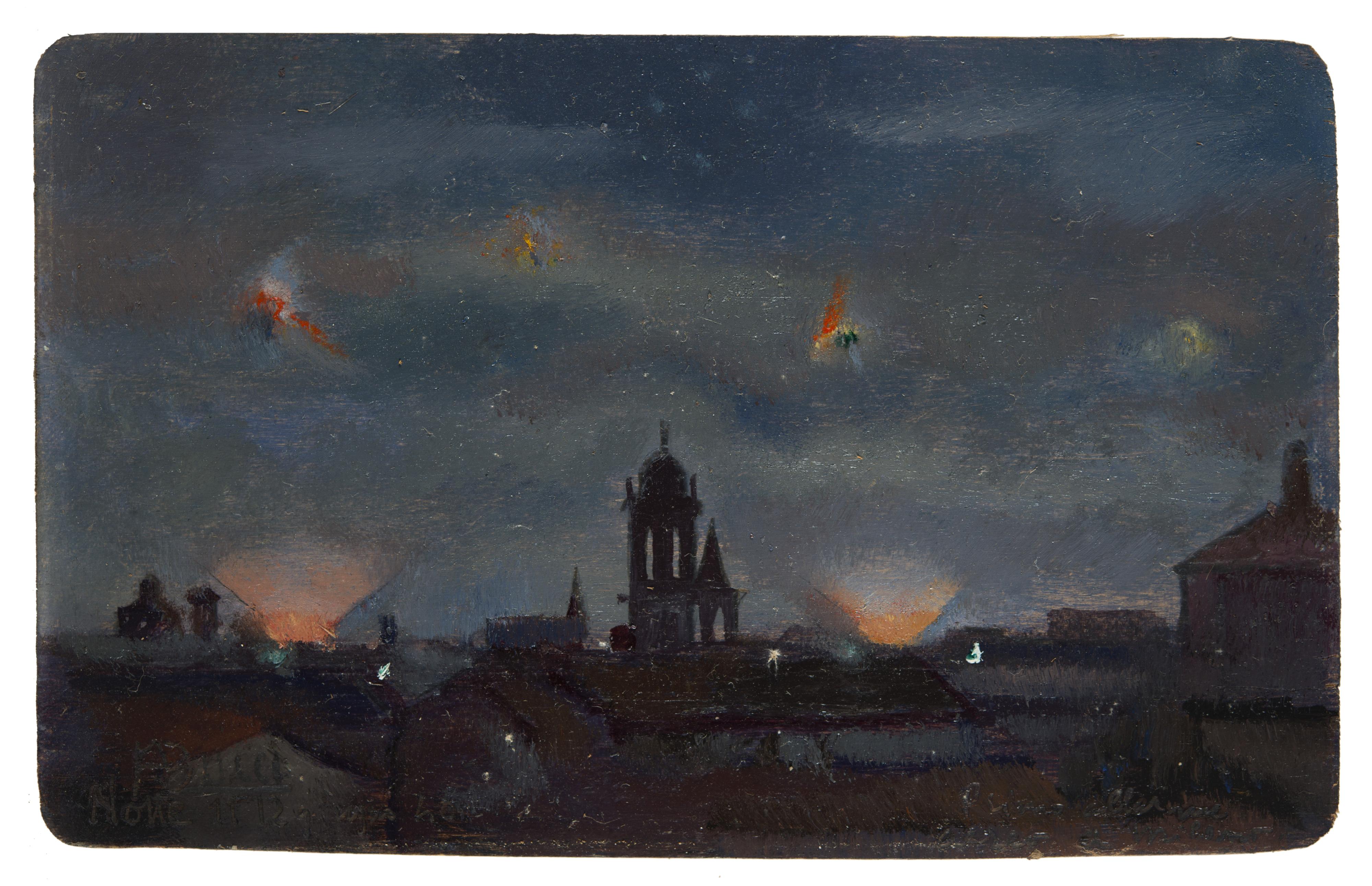 Anselmo Bucci - Notte 11-12 giugno 40 - primo allarme aereo a Milano - Storia d\'Italia