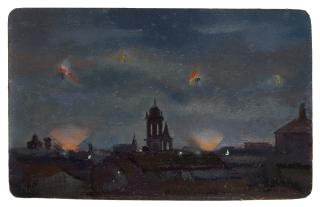 Anselmo Bucci - Notte 11-12 giugno 40 - primo allarme aereo a Milano - Storia d\'Italia