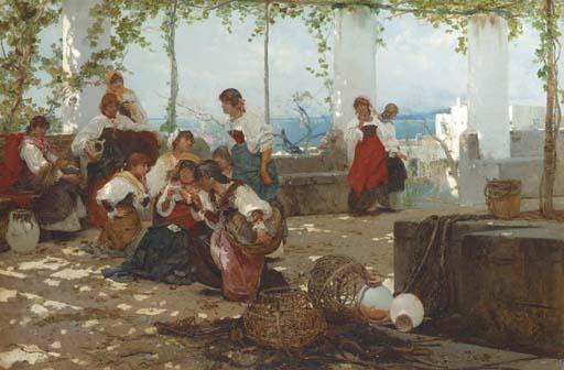 Anselmo de Guinea - Women on a Terrace, Capri