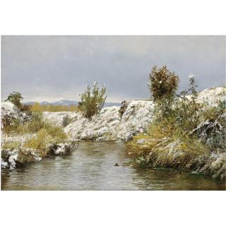 Anshelm Leonhard Schultzberg - Swedish Första Snön I Oktober 1887 (The First Snow In October 1887)
