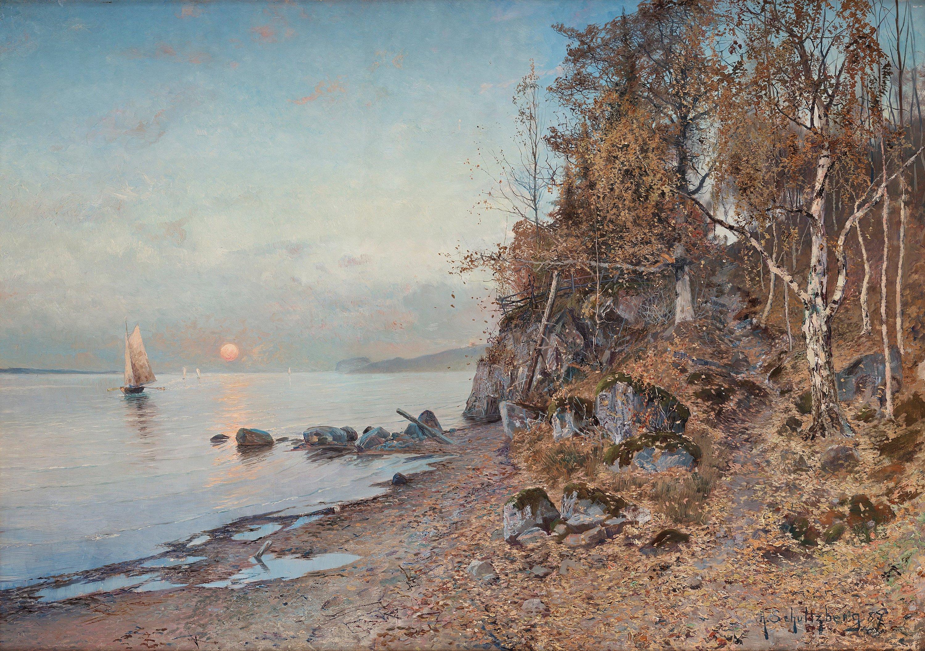 Anshelm Schultzberg - Coastal scene