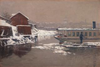 Anshelm Schultzberg - Vinterbild från Stockholms ström