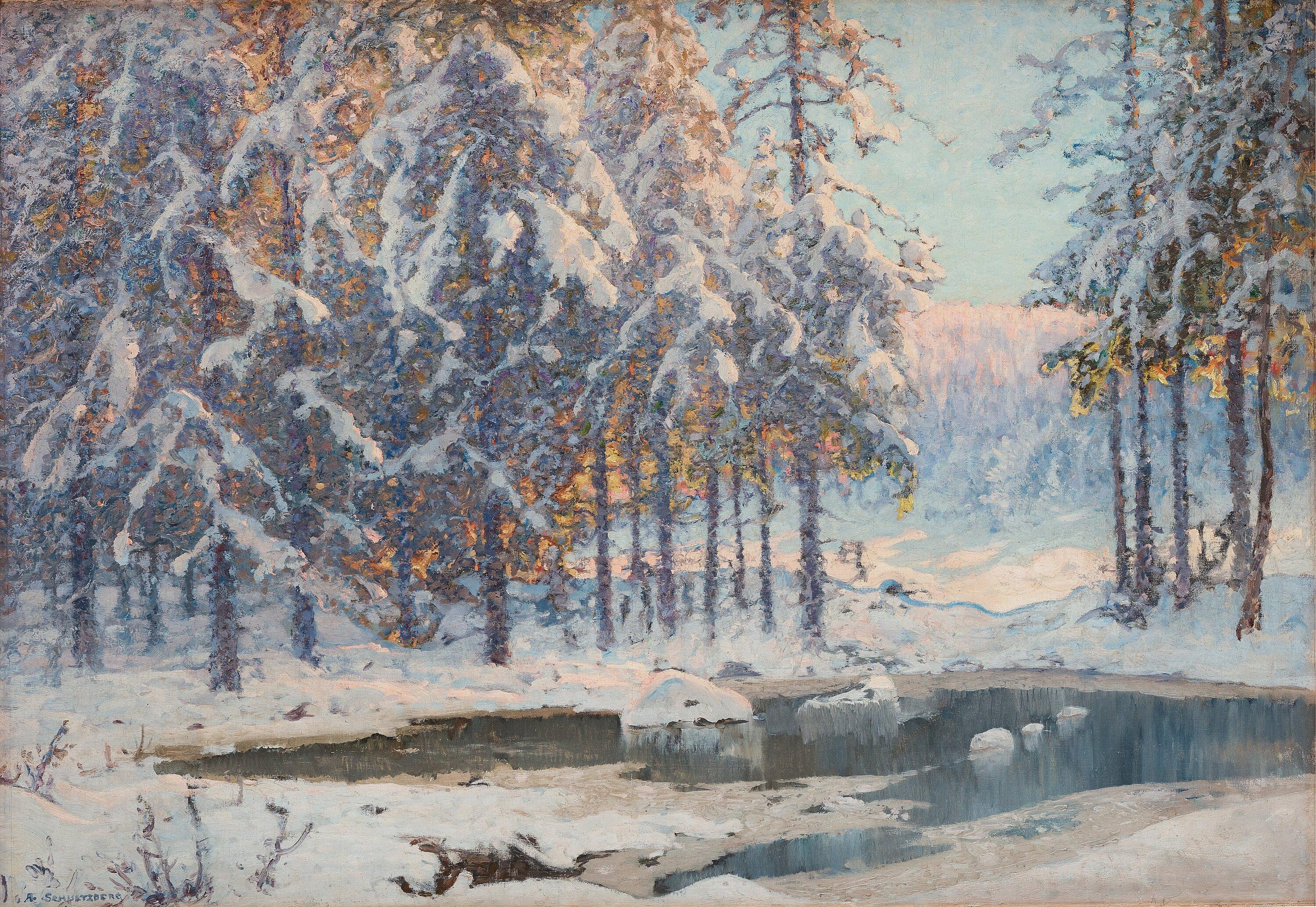 Anshelm Schultzberg - Winter landscape
