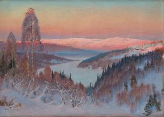Anshelm Schultzberg - Winter landscape