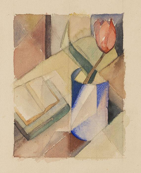 Anta Rupflin - Eine rote Tulpe im blauen Glas