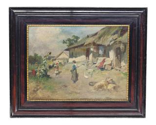 Antal Neogrady - In the farmyard