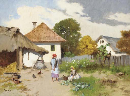 Antal Neogrady - Picking vegetables